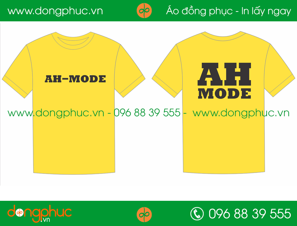 Áo phông đồng phục công ty Ah - more